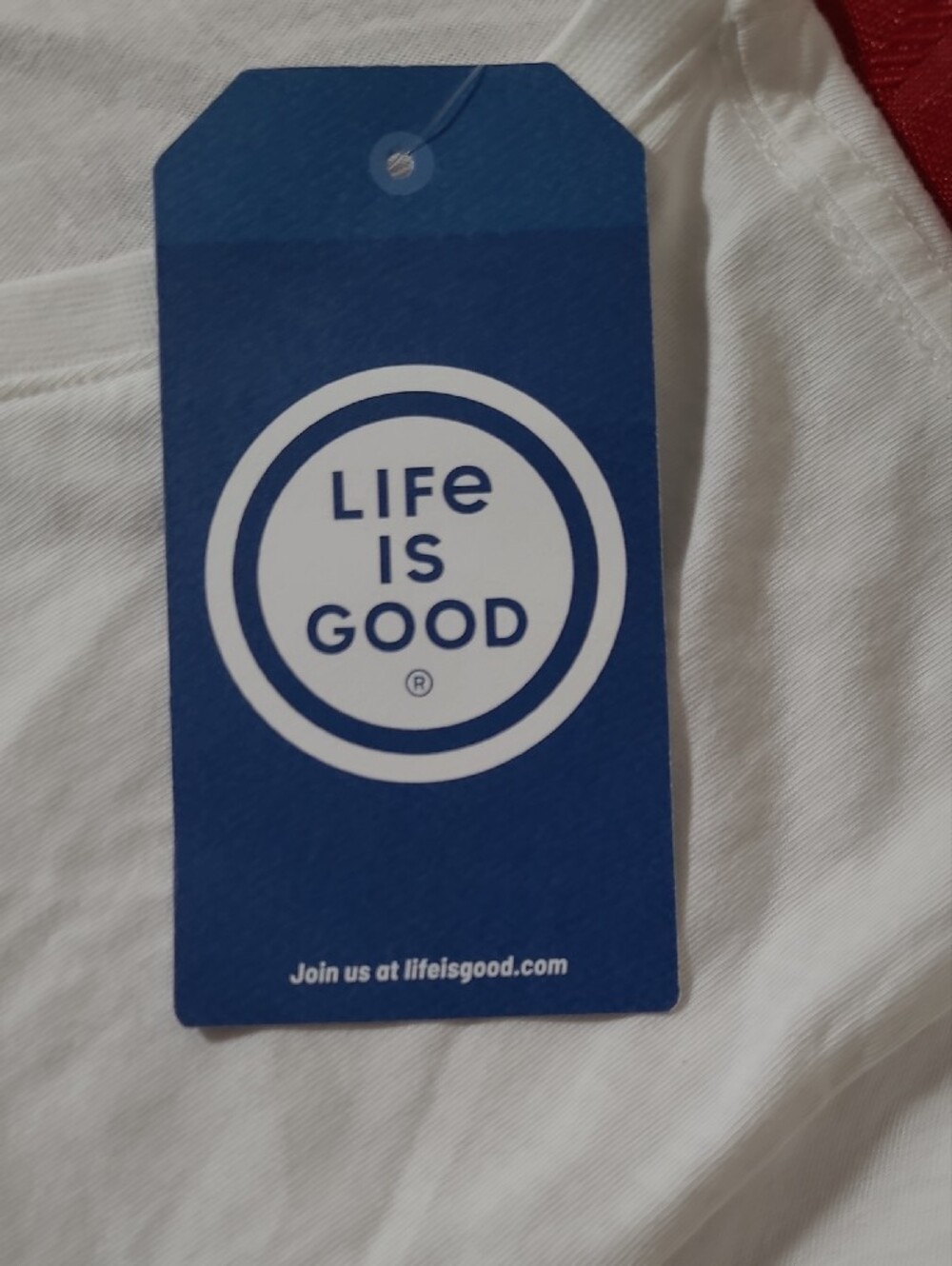 Life Is Good White Tee with Yellow Retriever Graphic, Dog Print - Picture 2 of 8